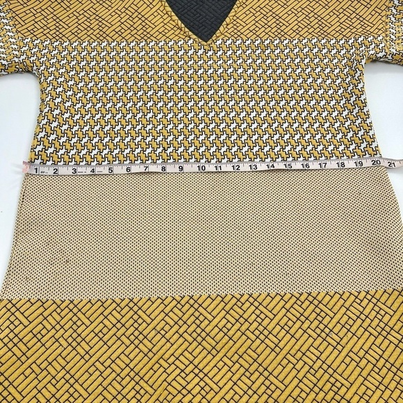 Zara WB Collection Yellow Quilted Thick Boxy Mini Shirt Dress‎ Short Sleeve Med - Picture 4 of 7